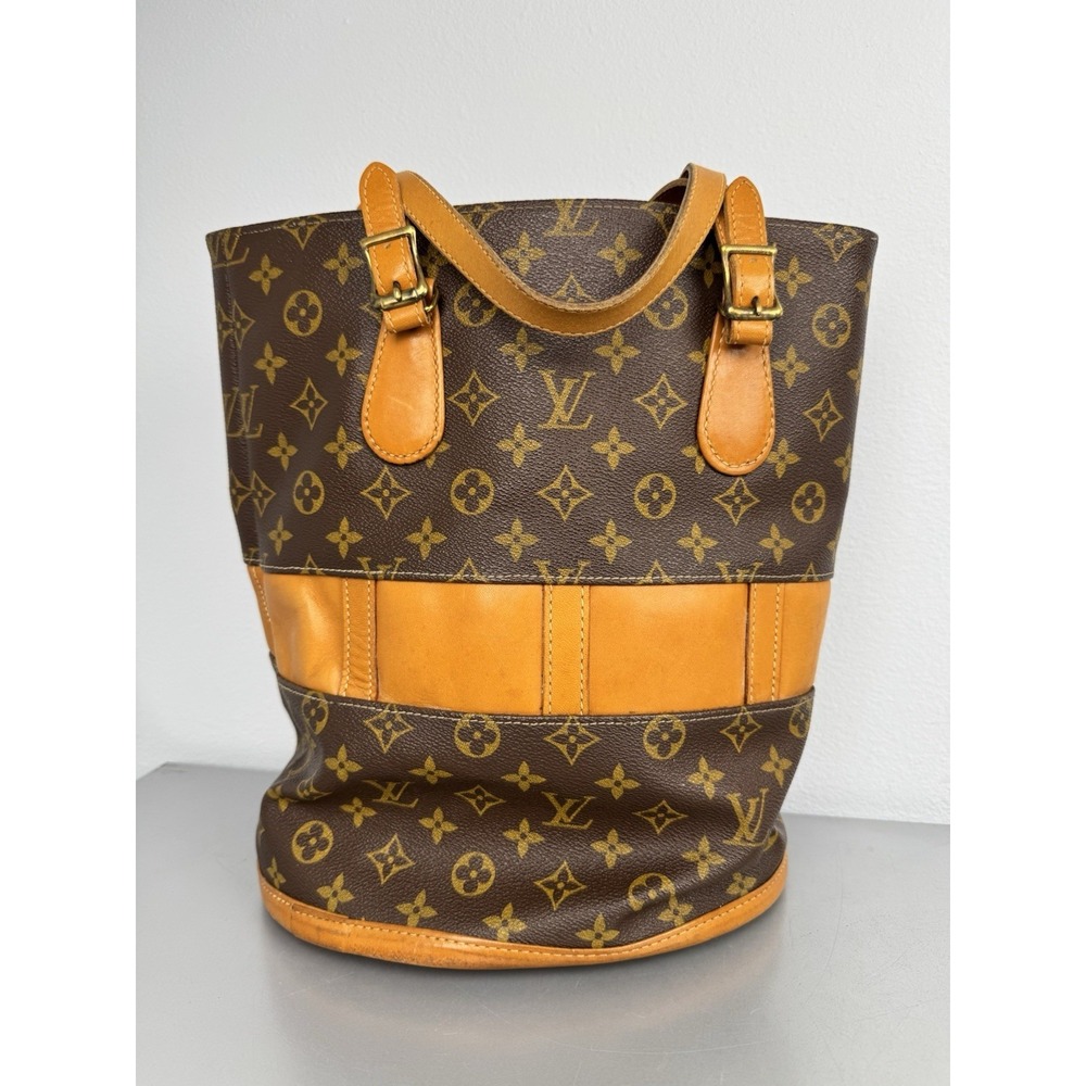 Vintage Louis Vuitton Monogram Bucket GM Handbag The French Company Made In USA - Picture 2 of 13